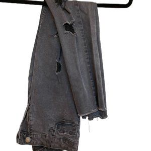 Black‎ Rockstar Distressed Mid-Rise Skinny Jeans - Size 8